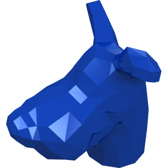 Animal, Body Part Dog Head Great Dane Scooby-Doo with Black Nose, Smile on Both Sides and Tongue Pattern