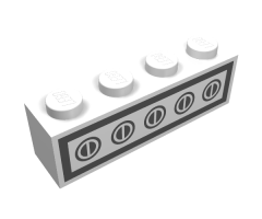Brick 1 x 4 with Homemaker Stove Switch Pattern