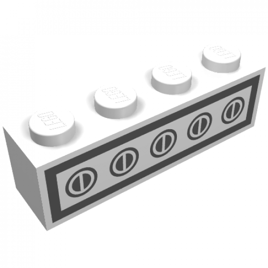 Brick 1 x 4 with Homemaker Stove Switch Pattern