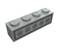 Brick 1 x 4 with Homemaker Stove Switch Pattern