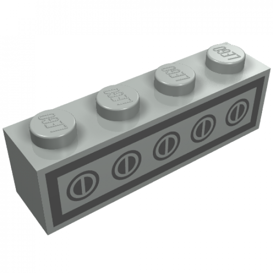 Brick 1 x 4 with Homemaker Stove Switch Pattern