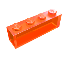 Brick 1 x 4 without Bottom Tubes