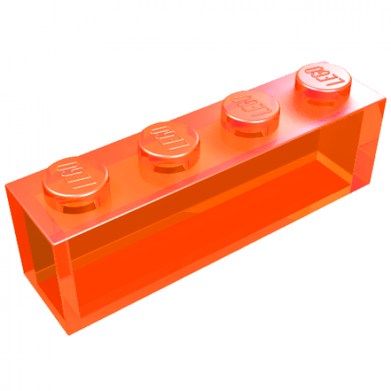 Brick 1 x 4 without Bottom Tubes