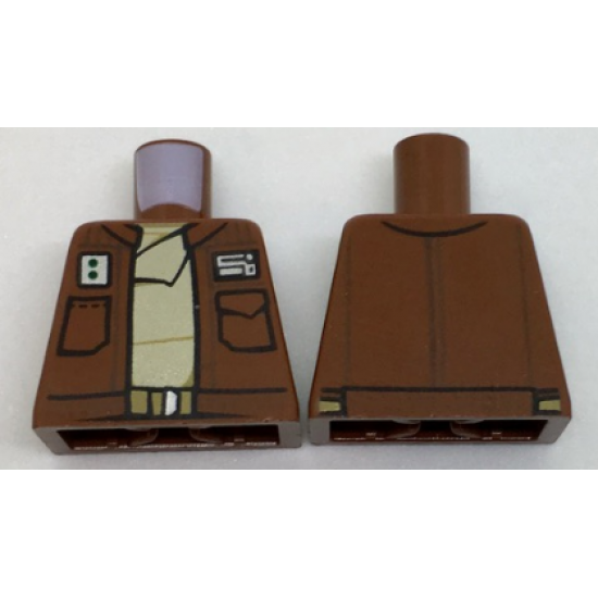 Torso Jacket with Pockets and Badges over Tan Shirt Pattern
