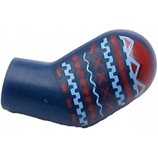 Arm, Left with Medium Blue and Red Lines Pattern