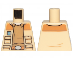 Torso SW Vest with Pockets and Dark Tan Shirt with Collar Pattern (Captain Antilles)
