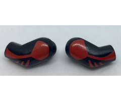 Arm, (Matching Left and Right) Pair with Red Shoulder and Stripes Pattern