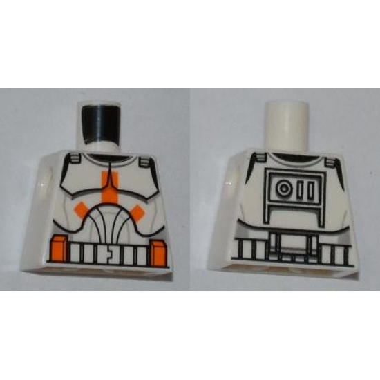 Torso SW Armor Clone Trooper with Orange Bars Pattern