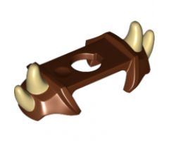 Minifigure, Body Wear Armor Shoulder Pads with 4 Spikes Pointed and Tan Pattern