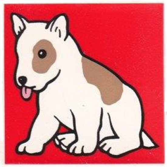 Duplo, Tile 2 x 2 x 1 with Dog Mosaic Picture 12 Pattern (Set 1078)
