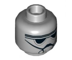 Minifigure, Head Alien with Black Goggles and Breathing Mask Pattern (SW Imperial Driver / Pilot) - Hollow Stud