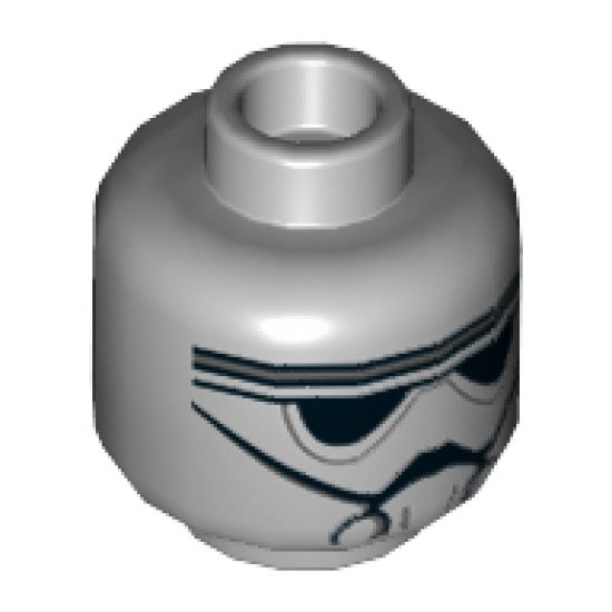 Minifigure, Head Alien with Black Goggles and Breathing Mask Pattern (SW Imperial Driver / Pilot) - Hollow Stud