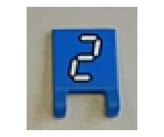 Flag 2 x 2 Square with White Number 2 with Black Outline on Blue Background Pattern (Sticker) - Set 3569