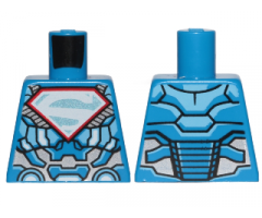 Torso Armor with Silver Superman 'S' Logo with Red Border Pattern
