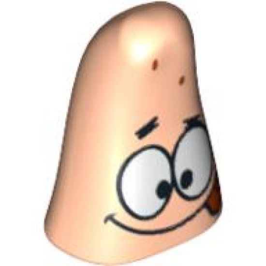 Minifigure, Head, Modified Patrick with Tongue Out Pattern