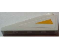 Slope 18 4 x 1 with Bright Light Orange Triangle on White Background Pattern Model Left Side (Sticker) - Set 75021