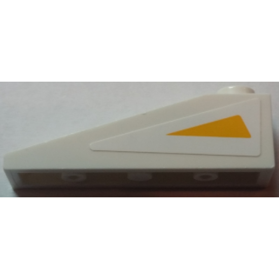 Slope 18 4 x 1 with Bright Light Orange Triangle on White Background Pattern Model Left Side (Sticker) - Set 75021