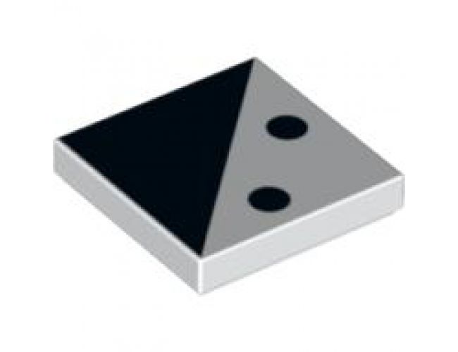Tile 2 x 2 with 2 Black Dots and Triangle Pattern
