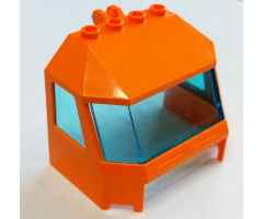 Windscreen 4 x 6 x 4 Cab with Hinge and 1 x 4 Bottom Cutout, Trans-Light Blue Glass