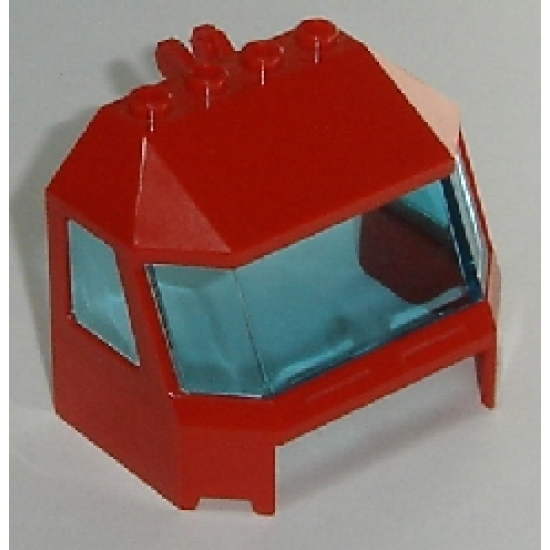 Windscreen 4 x 6 x 4 Cab with Hinge and 1 x 4 Bottom Cutout, Trans-Light Blue Glass