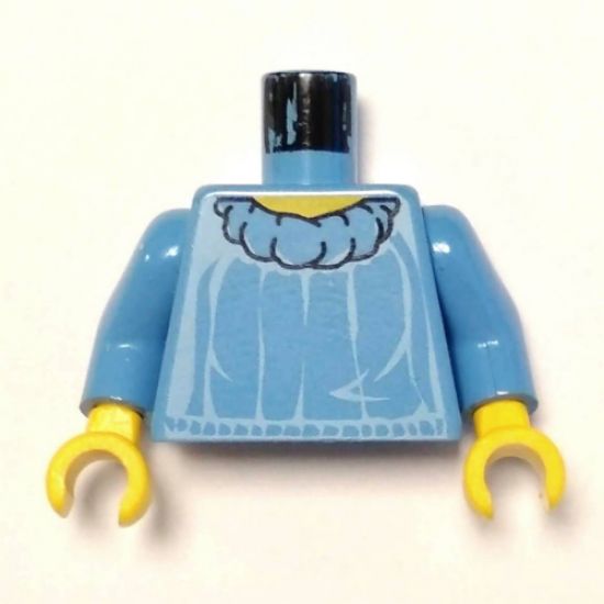 Torso Harry Potter Hermione Blouse Pattern / Medium Blue Arms / Yellow Hands