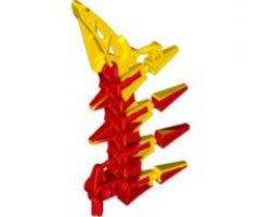 Bionicle Weapon Small Blade with 4 Spikes, Marbled Yellow Pattern (HF Xplode)