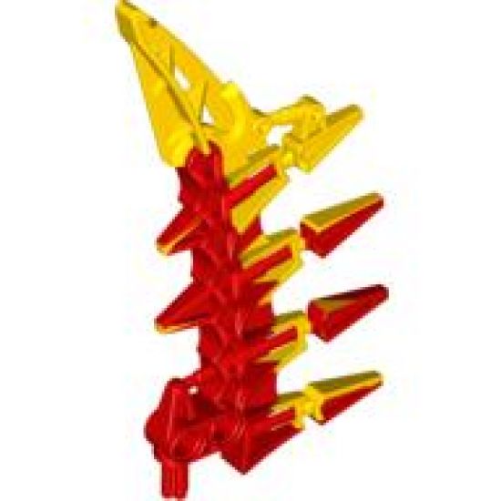 Bionicle Weapon Small Blade with 4 Spikes, Marbled Yellow Pattern (HF Xplode)