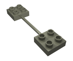 Duplo Bar with 2 x 2 Plates on Ends