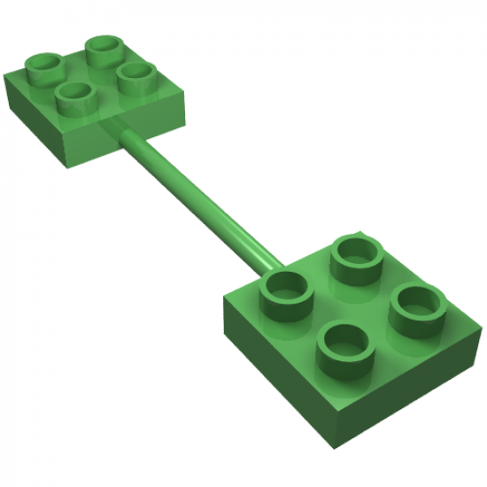 Duplo Bar with 2 x 2 Plates on Ends