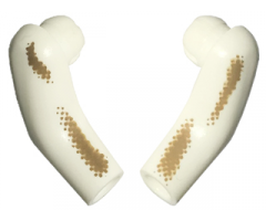Arm, (Matching Left and Right) Pair Long with Dark Tan Dirt Stains Type 2 Pattern