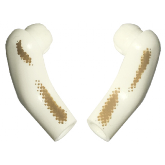 Arm, (Matching Left and Right) Pair Long with Dark Tan Dirt Stains Type 2 Pattern