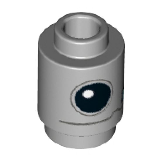 Brick, Round 1 x 1 with SW Bucket (R1-J5) Head Pattern