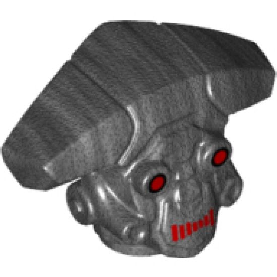 Minifigure, Head, Modified SW M-OC Hunter Droid Pattern