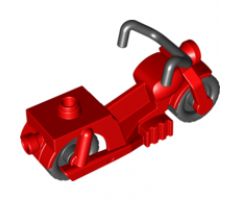Duplo, Vehicle Motorcycle with Yellow Number 2 Pattern
