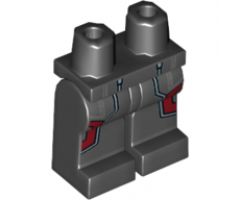 Hips and Legs with Silver and Dark Red Coattails Outline Pattern (Ant-Man)