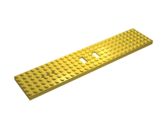 Train Base 6 x 28 with 3 Round Holes Each End