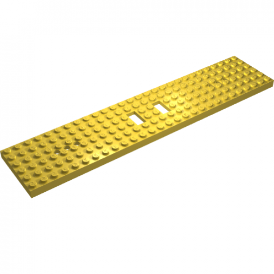 Train Base 6 x 28 with 3 Round Holes Each End