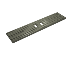 Train Base 6 x 28 with 3 Round Holes Each End