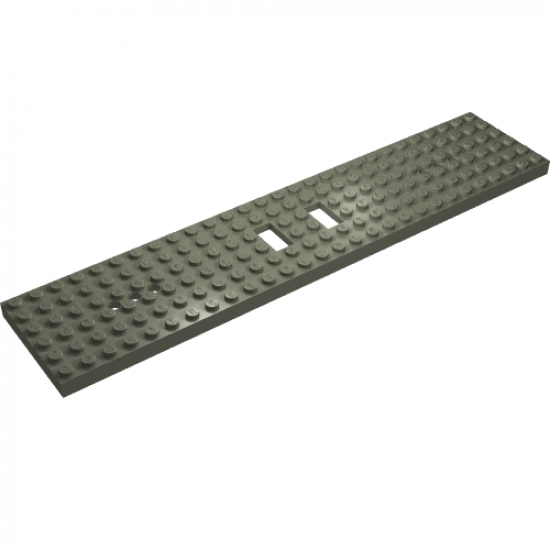 Train Base 6 x 28 with 3 Round Holes Each End