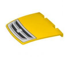 Duplo, Vehicle Car Hood 3 x 4 with Black Grille on Light Bluish Gray Background Pattern