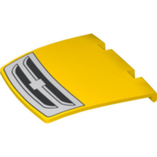 Duplo, Vehicle Car Hood 3 x 4 with Black Grille on Light Bluish Gray Background Pattern