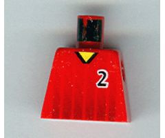 Torso Soccer Black Fading Stripes and No. 2 Front and Back Pattern