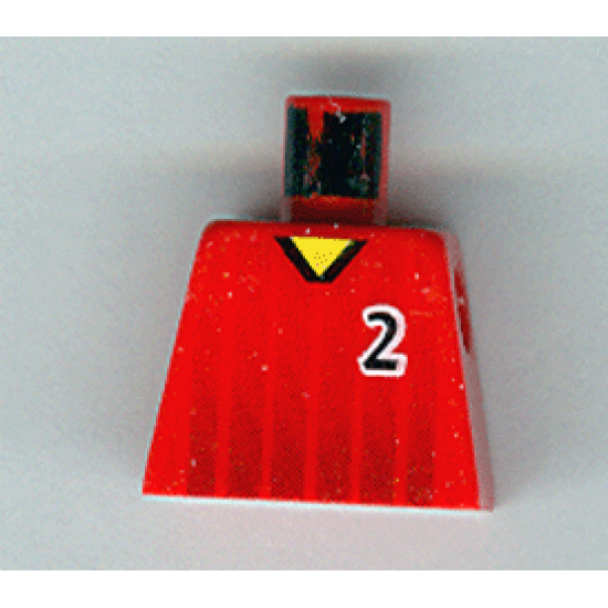 Torso Soccer Black Fading Stripes and No. 2 Front and Back Pattern