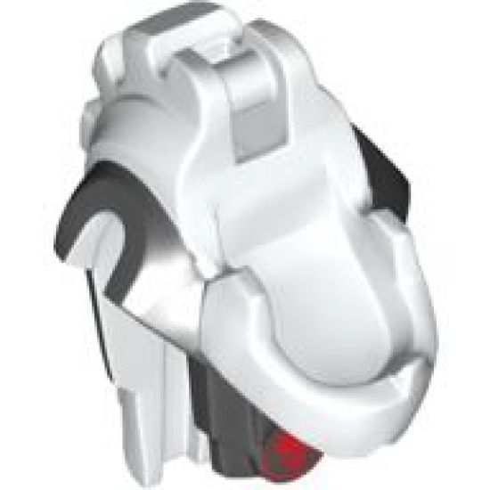 Minifigure, Head, Modified Skull with Lower Jaw with Ninjago Dark Red Cracks Pattern