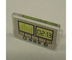 Panel 1 x 2 x 1 with CD Player Controls with 02:13 Pattern