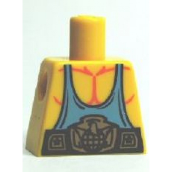 Torso Muscles with Medium Blue Tank Top and Belt Pattern