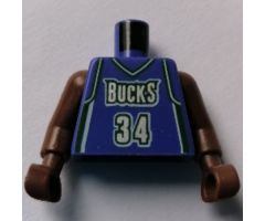 Torso NBA Milwaukee Bucks #34 Pattern / Brown NBA Arms