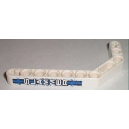 Technic, Liftarm 1 x 11.5 Double Bent Thick with 'SLAMMER' Pattern (Sticker) - Set 8211