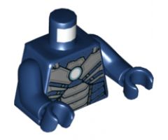 Torso Armor, Silver Plates and Metallic Blue Circle Arc Reactor Pattern / Dark Blue Arms / Dark Blue Hands