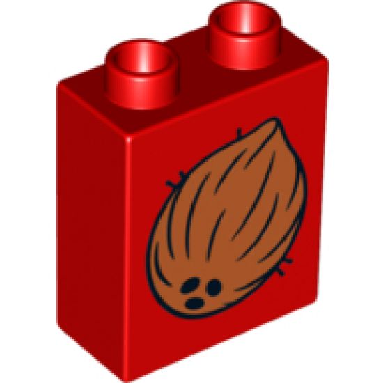 Duplo, Brick 1 x 2 x 2 with Coconut Pattern